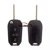 For Citroen 3 Button Flip Key with 434MHz HITAG AES / 4A Chip HU83 Blade For Citroen Dispatch C3 C4 Cactus