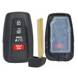 For Toyota 3+1 button remote key blank with blade