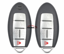 For Nissan 4+1 button keyless key shell 