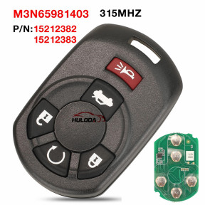 For Cadillac STS Chevrolet Corvette 2005 2006 2007 Remote Car Key 5Button With Panic M3N65981403 267F-65981403 15212383 15212382