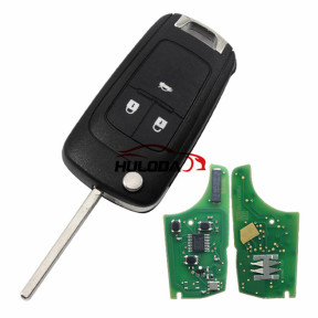 Original For Vauxhall 3 button remote key with 434mhz and 46 chip,original PCB and after market key shell