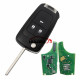 Original For Vauxhall 3 button remote key with 434mhz and 46 chip,original PCB and after market key shell