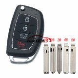 For Hyundai 3+1 button remote key blank truck with 5 kinds blade，please choose the blade