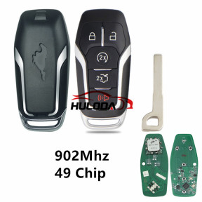 For Ford Mustang  4+1 button  keyless remote key with 902Mhz 49 Chip