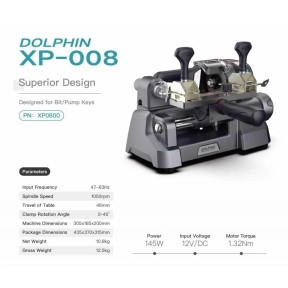 Xhorse Dolphin XP008 XP-008 Manual Key Cutting Machine for Special Keys with Built-in Battery