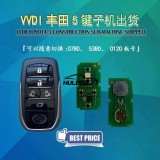 For Xhorse XSTO20EN Toyota  Smart Key 4D 8A 4A All in One with Key Shell Supports Rewrite