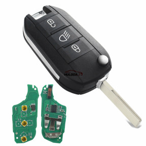 For Peugeot 3 button remote keys chip ID46 PCF 7941(HITAG2) with HU83 blade 434MHZ HELLA 5FA010 353-20 CMIIT ID:2013DJ0113   9807343377 00