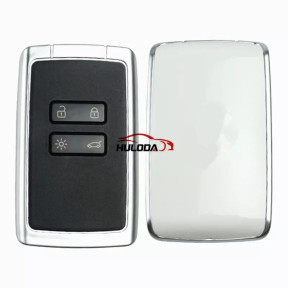 For Renault 4 button remote key case ，White Cover Replacement Car Keyless Entry Smart Remote Key Shell ， used for Renault Megane 4 Koleos Kadjar