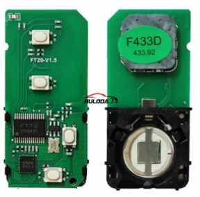 Lonsdor smart key PCB board number FT20-F433D 433.92mhz with 4D chip
