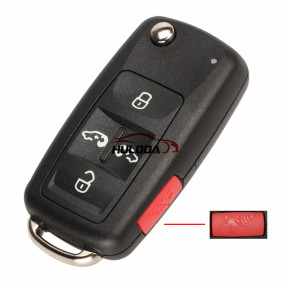 4+1 Button Flip Folding Remote Car Key Shell   For VW polo Golf MK6 Tiguan Touareg 202AD 202H 202Q