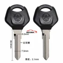 For yamaha motorcycle transponder key blank (black) with right blade