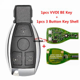 Xhorse VVDI BE Key Pro Improved Version XNBZ01 with Smart Key Shell 3/4 Button for Benz key,please choose key shell