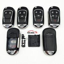 Modified Flip Folding 2 3 4 5 button Car Key Shell For Chevrolet Cruze 