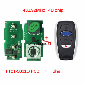 Lonsdor FT21-5801D 433.92MHz 4D Chip Keyless GO Smart Key for Subaru Ascent Forester Impreza Legacy Outback HYQ14AHK Board 5801