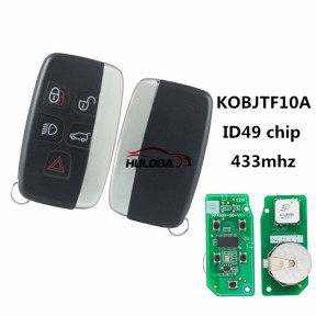 For Landrover keyless smart key 4+1 button 315MHZ with ID49 chip KOBJTF10A