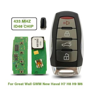 CN075001 Original 4 Buttons Smart Key Fob For Great Wall GWM New Haval H7 H8 H9 M6 Keyless Remote Auto Key 433Mhz ID46 Chip