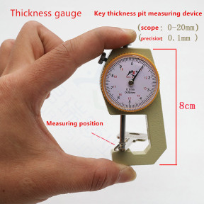 Thickness gauge - key thickness pit measuring device Measuring range 0-20mm Accuracy 0.1mm Measuring tooth accuracy