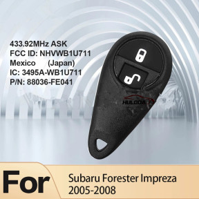 For Subaru Forester 2005 2006 2007 2008 433MHz Remote Car Key Fob NHVWB1U711 Japan 88036-FE041