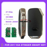 Aftermarket 433MHz 4 Button Smart Key For KIA Stinger 2019-2020 Replacement Remote 47 Chip HITAG3 95440-J5010 CN051112