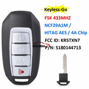 For Infinit Q50 Q60 2019-2020 Aftermarket 4 Button Smart Remote Key CN021006 433Mhz 4A Chip KR5TXN7 S180144713