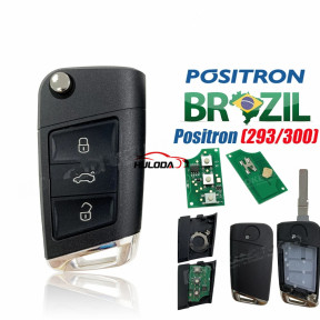 For Positron VW 3 Buttons Remote Key Alarm System, Modified - Double Program (293/300)  AKBPCP109