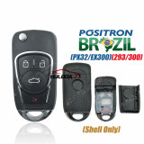 For Positron Flex Remote Car Key With Logo High-Quality Alarm System - Double Program PX32 EX300 293 330 360 