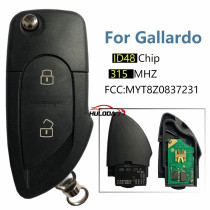 315/433Mhz Replacement Flip Key Fob For Lambor-ghini Gallardo Keyless Entry Remote FCCID MYT8Z0837231 ID48 400 837 231