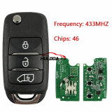 Original For Ford Transit 3 button Flip Remote Control Key PK29-15K601-AA 433MHZ 46Chip