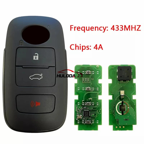 Original 4 Button Keyless Remote For Perodua Alza MYVI Ativa 2022 Smart Key Fob 433MHZ 4A Chip