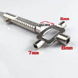 Universal Lock King Dismantling Door Lock Auxiliary Lock Body Special Driving Tool Locksmith's Supplies Measurement of Lock Cylinder Wrench Length Ruler