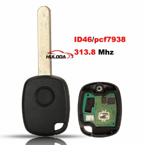 312/313.8 Mhz ID46/PCF7938 Chip Remote Car Key Shell For Honda Odyssey 1/2 Buttons Remote Car Key Remote Control