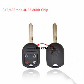 For Ford  4 button Remote Key 433/315MHz ID63 80Bit