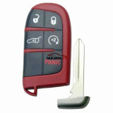 For Chrysler 4+1 button flip remote key shell SUV without logo