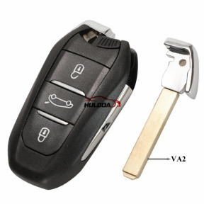 For Citroen new style 3 button remote key blank with VA2 blade Light button