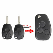 3 Buttons Modified Key Shell For Renault Dacia Modus Duster Clio Espace Flip Folding Remote key shell  with VAC102 and NE73 blade