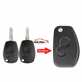 2 Buttons Modified Key Shell For Renault Dacia Modus Duster Clio Espace Flip Folding Remote key shell with VAC102 and NE73 blade