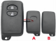 For Toyota 2 button remote key shell (round button)