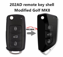 For VW 202AD remote Modified Golf MK8 Car Remote Key Shell