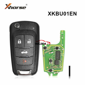 XKBU01EN 4 Buttons VVDI Universal Wire Remote Key for Buick Flip