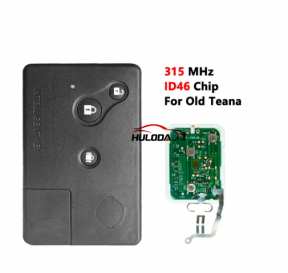  For Nissan Teana (Old Model) with Insert Small Key  3 Button Smart Remote Car Key ID46 Chip 315Mhz for Nissan Teana (Old Model) with Insert Small Key NSN14 Uncut Blade
