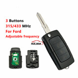 For Ford Motor key folding 3-key 315/433 adjustable frequency folding remote key