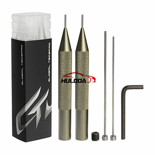 GTL Pin removing punch tool set   1.4MM pin remover*1 1.8MM pin remover*1 EXTRA 1.40MM INSERT*1 EXTRA 1.80MM INSERT*1 EXTRA SCREW*1 ALLEN WRENCH*1