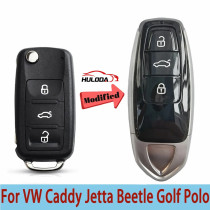 Superkey Modify For Lamborghini Style Keyless Smart Car Key Shell Case For 2011 2013 VW Caddy Jetta Beetle Golf Polo 5K0837202AJ
