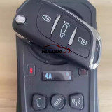 For Citroën 3 button folding remote control key 4A chip