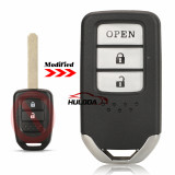 For Honda 2 3 Buttons Modified Flip Remote Car key shell
