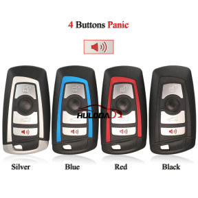 For BMW 5 series  CAS4+ FEM EWS5 4 button remote key blank with light button with Key Blade
