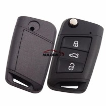 For VW 3 Button Flip Remote key -433Mhz  Keyless GO with Megamos AES ID88 Chipfor Golf Mk7 VII Skoda Octavia (MQB)  5G6959752 Q