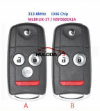 For 2007-2013 Honda Accura MDX RDX 313.4MHz ID46Chip FCC N5F0602A1A   Aftermarket Remote key