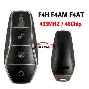 Original FCC F4H F4AM F4AT For BYD QIN PLUS DM-i QIN PLUS EV, YUAN PLUS SON 4 Buttons Smart Car Key ID46 Chip 434MHZ