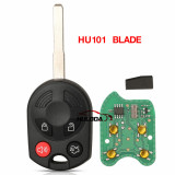 For ford 4 button remote  key with 315mhz 4D63chip  FCCID: OUCD6000022